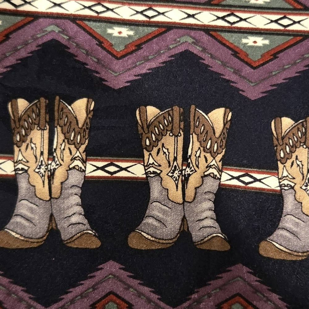Roper 100% Silk Tie, Rodeo Design. - Picture 2 of 2